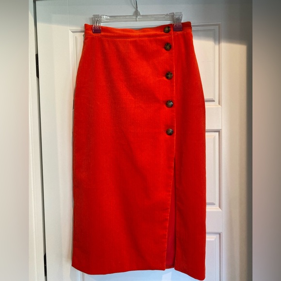 Sezane Nesta Corduroy Midi Skirt Sz 38/US 6 Sézane - Picture 6 of 9